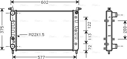 Ava Quality Cooling FT 2224 - Радиатор, охлаждение двигателя autosila-amz.com