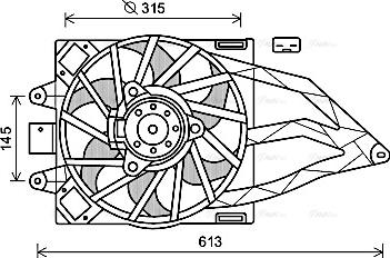 Ava Quality Cooling FT 7565 - Вентилятор, охлаждение двигателя autosila-amz.com