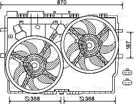 Ava Quality Cooling FT7584 - Вентилятор, охлаждение двигателя autosila-amz.com
