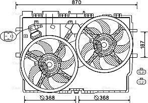 Ava Quality Cooling FT7585 - Вентилятор, охлаждение двигателя autosila-amz.com