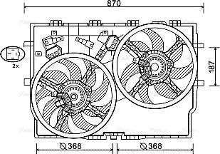 Ava Quality Cooling FT7588 - Вентилятор, охлаждение двигателя autosila-amz.com