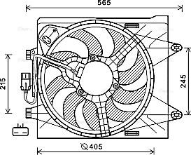 Ava Quality Cooling FT7605 - Вентилятор, охлаждение двигателя autosila-amz.com