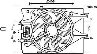 Ava Quality Cooling FT7602 - Вентилятор, охлаждение двигателя autosila-amz.com