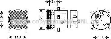 Ava Quality Cooling FTAK198 - Компрессор кондиционера autosila-amz.com