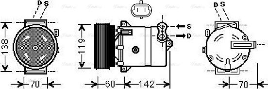 Ava Quality Cooling FTAK383 - Компрессор кондиционера autosila-amz.com