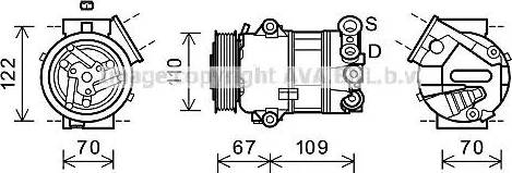 Ava Quality Cooling FTK408 - Компрессор кондиционера autosila-amz.com