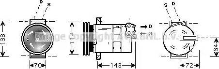 Ava Quality Cooling FT K086 - Компрессор кондиционера autosila-amz.com