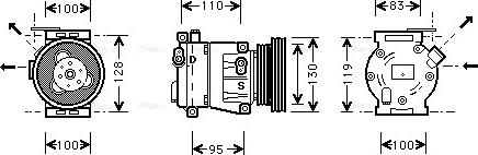 Ava Quality Cooling FT K035 - Компрессор кондиционера autosila-amz.com