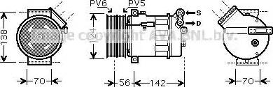 Ava Quality Cooling FTK363 - Компрессор кондиционера autosila-amz.com