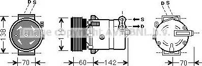 Ava Quality Cooling FT K383 - Компрессор кондиционера autosila-amz.com