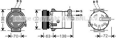 Ava Quality Cooling FT K334 - Компрессор кондиционера autosila-amz.com