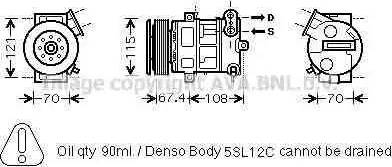 Ava Quality Cooling FT K331 - Компрессор кондиционера autosila-amz.com