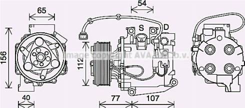 Ava Quality Cooling HDK311 - Компрессор кондиционера autosila-amz.com