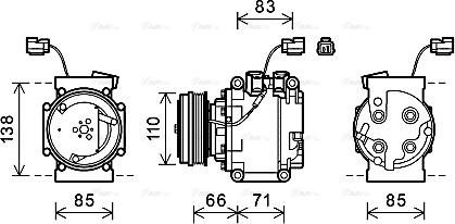 Ava Quality Cooling HDAK260 - Компрессор кондиционера autosila-amz.com