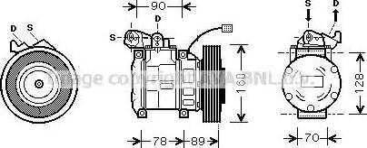 Ava Quality Cooling HD K196 - Компрессор кондиционера autosila-amz.com