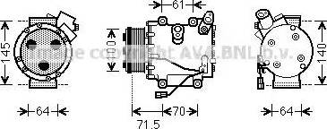 Ava Quality Cooling HD K235 - Компрессор кондиционера autosila-amz.com