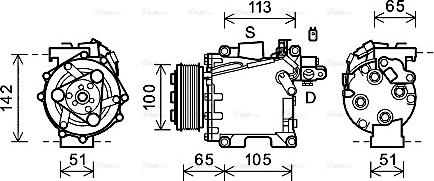 Ava Quality Cooling HDK278 - Компрессор кондиционера autosila-amz.com