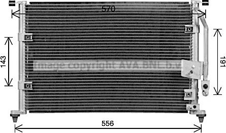 Ava Quality Cooling HY5587 - Конденсатор кондиционера autosila-amz.com