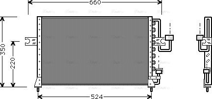 Ava Quality Cooling HY 5045 - Конденсатор кондиционера autosila-amz.com
