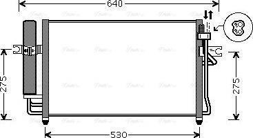 Ava Quality Cooling HY5087D - Конденсатор кондиционера autosila-amz.com