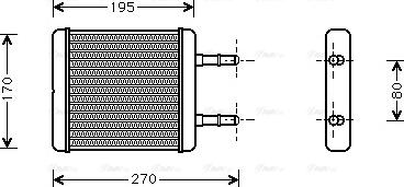 Ava Quality Cooling HY 6061 - Теплообменник, отопление салона autosila-amz.com