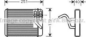 Ava Quality Cooling HY 6140 - Теплообменник, отопление салона autosila-amz.com