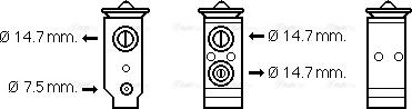 Ava Quality Cooling HY1325 - Расширительный клапан, кондиционер autosila-amz.com