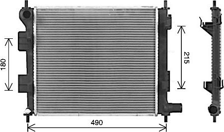 Ava Quality Cooling HY2578 - Радиатор, охлаждение двигателя autosila-amz.com