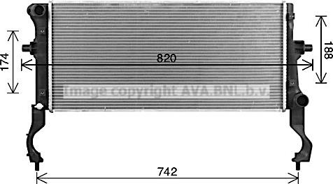 Ava Quality Cooling HY2600 - Радиатор, охлаждение двигателя autosila-amz.com