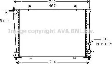 Ava Quality Cooling HY 2049 - Радиатор, охлаждение двигателя autosila-amz.com