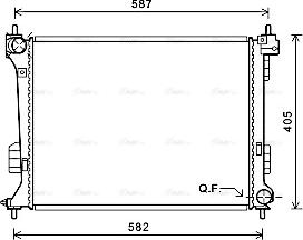 Ava Quality Cooling HY2302 - Радиатор, охлаждение двигателя autosila-amz.com