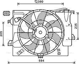 Ava Quality Cooling HY7546 - Вентилятор, охлаждение двигателя autosila-amz.com