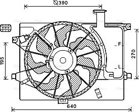 Ava Quality Cooling HY7567 - Вентилятор, охлаждение двигателя autosila-amz.com