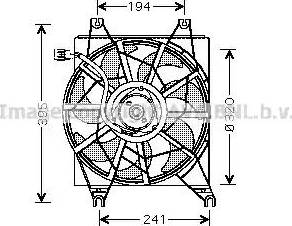 Ava Quality Cooling HY 7502 - Вентилятор, охлаждение двигателя autosila-amz.com