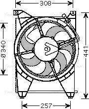 Ava Quality Cooling HY 7514 - Вентилятор, охлаждение двигателя autosila-amz.com