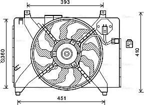 Ava Quality Cooling HY7536 - Вентилятор, охлаждение двигателя autosila-amz.com