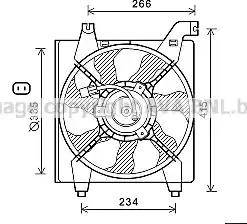 Ava Quality Cooling HY7538 - Вентилятор, охлаждение двигателя autosila-amz.com