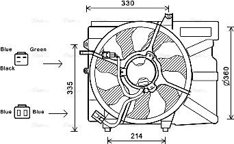 Ava Quality Cooling HY 7525 - Вентилятор, охлаждение двигателя autosila-amz.com