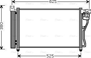 Ava Quality Cooling HYA5164D - Конденсатор кондиционера autosila-amz.com