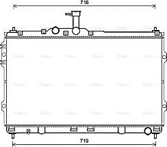 Ava Quality Cooling HYA2418 - Радиатор охлаждения  H1 2.4i  Man. * 02/08 - autosila-amz.com