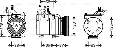 Ava Quality Cooling HYAK093 - Компрессор кондиционера autosila-amz.com