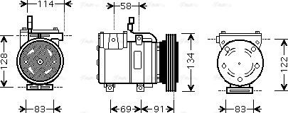 Ava Quality Cooling HYAK199 - Компрессор кондиционера autosila-amz.com