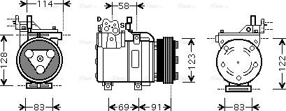 Ava Quality Cooling HYAK196 - Компрессор кондиционера autosila-amz.com