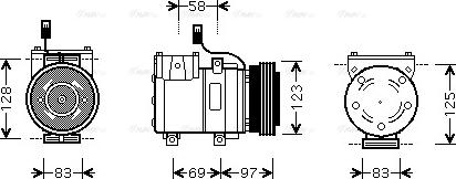 Ava Quality Cooling HYAK198 - Компрессор кондиционера autosila-amz.com