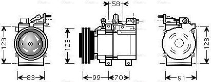 Ava Quality Cooling HYAK197 - Компрессор кондиционера autosila-amz.com