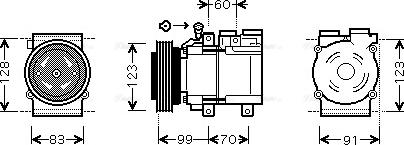 Ava Quality Cooling HYAK138 - Компрессор кондиционера autosila-amz.com