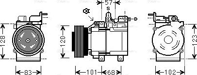 Ava Quality Cooling HY K123 - Компрессор кондиционера autosila-amz.com