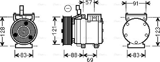 Ava Quality Cooling HYAK258 - Компрессор кондиционера autosila-amz.com