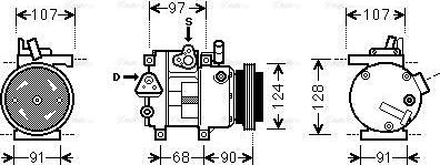 Ava Quality Cooling HYAK215 - Компрессор кондиционера autosila-amz.com