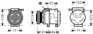 Ava Quality Cooling HYAK222 - Компрессор кондиционера autosila-amz.com